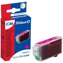 Pelikan C46 Printer Ink Cartridge Replaces Canon CLI-526 9 ml Magenta