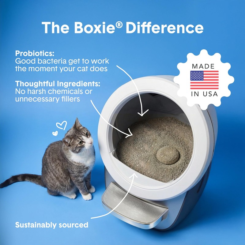 BoxiePro Bot Probiotic Cat Litter Automatic Box 40+ Day Odor