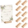 12pcs 2.75x1.38 Inch Wood Table Number Stands Card Holder for