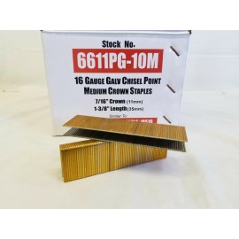 Spotnails 6611PG 16 Gauge 1-3/8" Leg x 7/16" Medium Crown Staples 10,000 Count