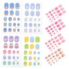 SAFIGLE 8sheets Nail Stickers for Boys and Girls Fake Nails