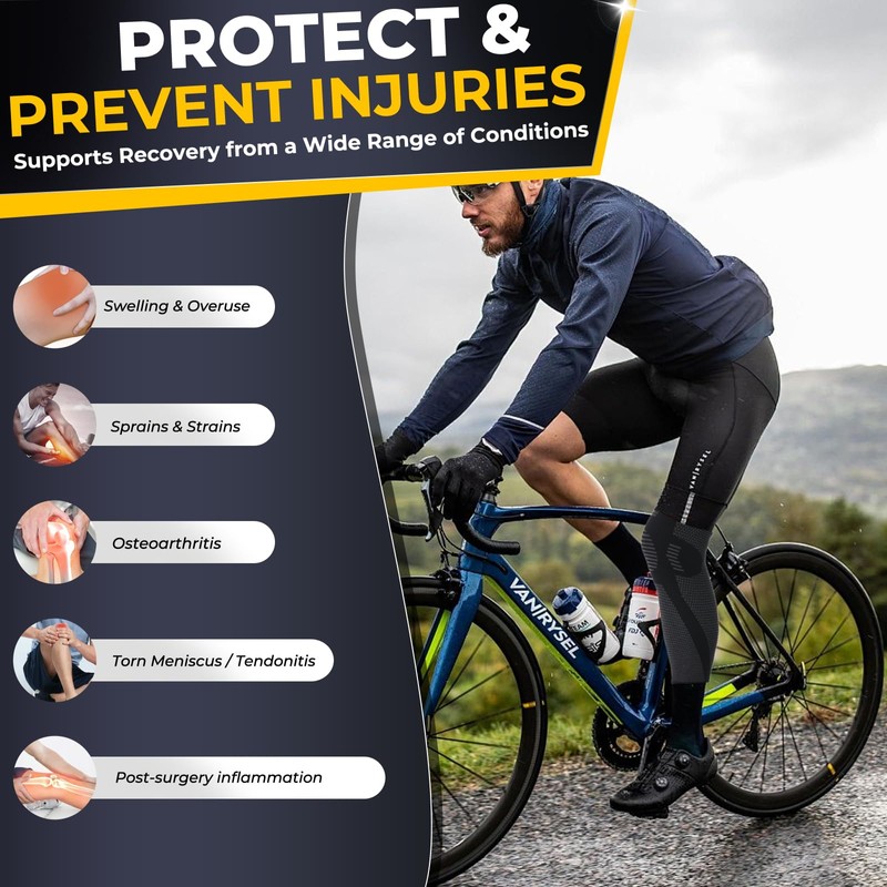 NeoTech Care Knee & Leg Support Brace - Breathable (Black