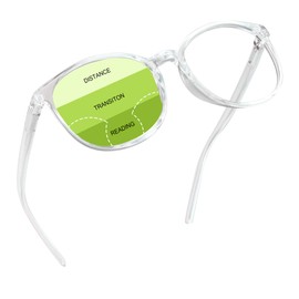 YEIN Presbyopic Progressive Multifocal Reading Glasses, Spring Hinge Blue Light Blocking Glasses, with Clear Lenses for Women and Men (+1.00/+4.00 magnification)