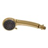 Gold Handheld Shower Head with Shut Off Flow Control Switch