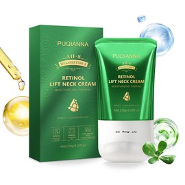 PUQIANNA Retinol Neck Cream with Roller - AH8 Lift Firming Cream for Crepey Skin, Hyaluronic Acid Moisturizer for Face, Neck & Body, Tightening & Lifting Treatment for Wrinkles & Lines 4.23oz