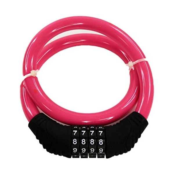 Peach Craft Bicycle Key Lock Cable Lock Wire Lock Dial