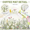 Coffee Bar Mat, Coffee Placemats Set of 2, Linen Coffee
