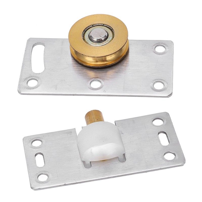 2 Sets Sliding Door Roller Brass Stainless Steel Pulley for