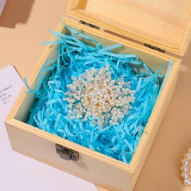 Blue Shredded Tissue Paper,200g Raffia Filler Paper Shreds Shredded Paper Packaging Shredded Paper Protection Decoration for Birthday Weddings Festival Box Hamper Fill