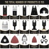 MaxAwe 155 PCS Multitool Bla-des, Titanium Oscillating Saw Bla-des Set