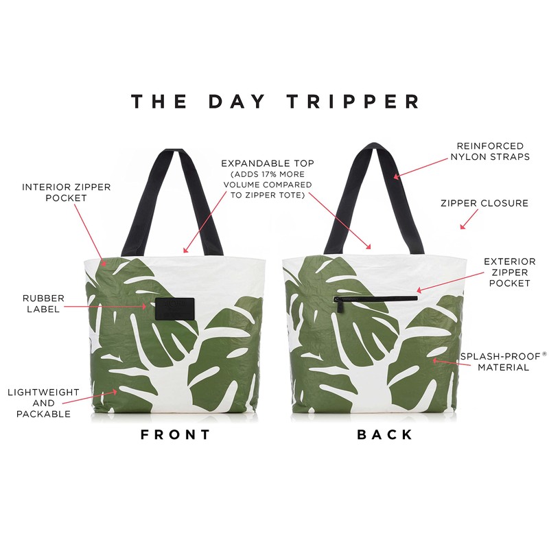 ALOHA Collection Zipper Day Tripper (Monstera in Seaweed, Day Tripper