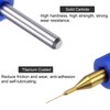 sourcing map 10pcs PCB Drill Bits 1/8" Shank 0.25mm Titanium