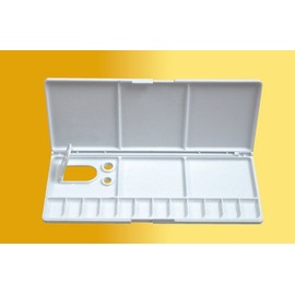 Jakar Artist Mixing Paint Palette White Rectangular Folding 25.5 X 11cm