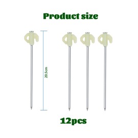 Culinavog Erdschrauben, 14 Stück Zeltheringe zum Schrauben, Lang Tellerkopfschrauben Camping, Multifunktional Schraubheringe, Felsboden-Erdnägel für Camping, Gras, Sandboden (21.5 × 3.7 × 0.6 cm)