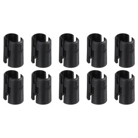 sourcing map 40Pcs Wire Shelving Shelf Lock Clips, Plastic Shelving Clips for 3/4" Post Shelving, Shelving Sleeves Replacements for Wire Shelving System, Black