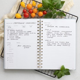 ZICOTO Aesthetic Blank Recipe Book with Linen Cover - The Perfect Recipe Notebook to Write in Your Own Recipes - Beautiful Blank Cookbook to Organize Your Recipes