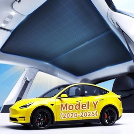 Sunshade Roof for Newly Upgraded 2025 Tesla Model Y Nano - Molecule Black Model Y (2020-2024) Size / 2025년 새롭게 업그레이드된 Tesla Model Y 나노용 선쉐이드 루프 - 분자 Black Model Y (2020-2024) Size
