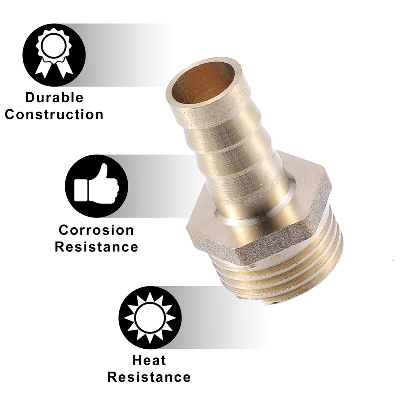 A ABSOPRO Hose Nozzle Brass Hose Connector 1/2 Inch Male