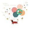 Hammond Gower Sorry You're Leaving Card - Dachshund and Balloons