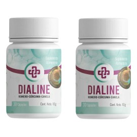 2 Pack Suplemento Alimenticio Dialine 30 Capssulas Sabor Natural