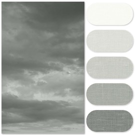 jinchan Extra Long Ombre Cloudy Grey Striped Shower Curtain Waterproof Fabric Shower Curtains for Bathroom Gradual Color Minimalist Modern Neutral Luxury with 12 Hooks 70x84 inches