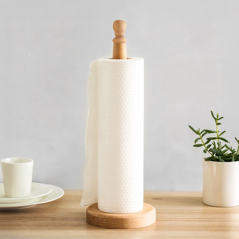 Kitchen Towel Holder Wooden | Free Standing Kitchen Roll Holder