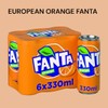 Original European FANTA Orange Flavor Soda Soft Drink- 6pack 330ml/each