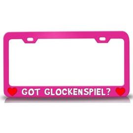 Custom Brother - GOT Glockenspiel w/Heart Music Musician Metal Car SUV Truck License Plate Frame Pn o58
