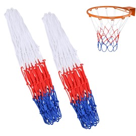 Flintronic 2 PCS Basketball Net, Heavy Duty Basketball Net, Basketball Hoop Nets Replacement,Loops Basketball Net, Suitable for Basketball, Indoor Outdoor