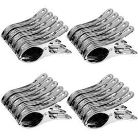Towel Clips, 20 Piece Clothes Pegs Clips, Clothes Pegs, Strong Clips, Stainless Steel Clothes Pegs, for Drying Clothes, Beach Towels, Bath Towels, Bed Linen and Thick Clothes