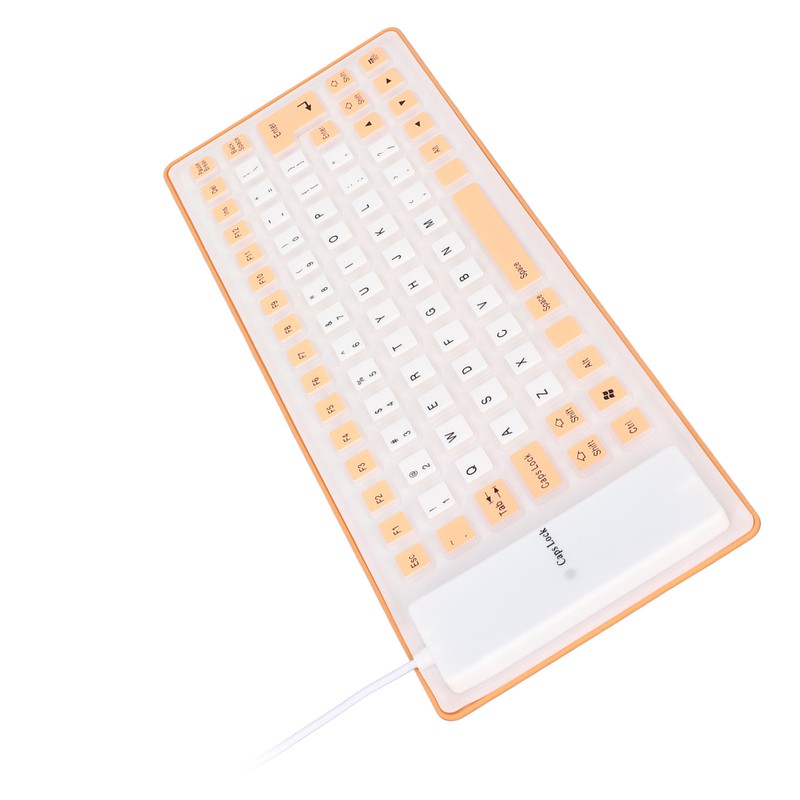 Silicone Keyboard Fully Sealed Design Lightweight Portable Silent Soft Comfortable