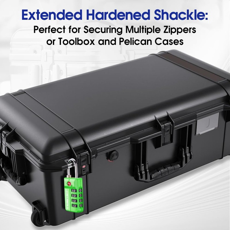 SURE LOCK TSA Approved 4-Digit Resettable Combination Luggage Locks with