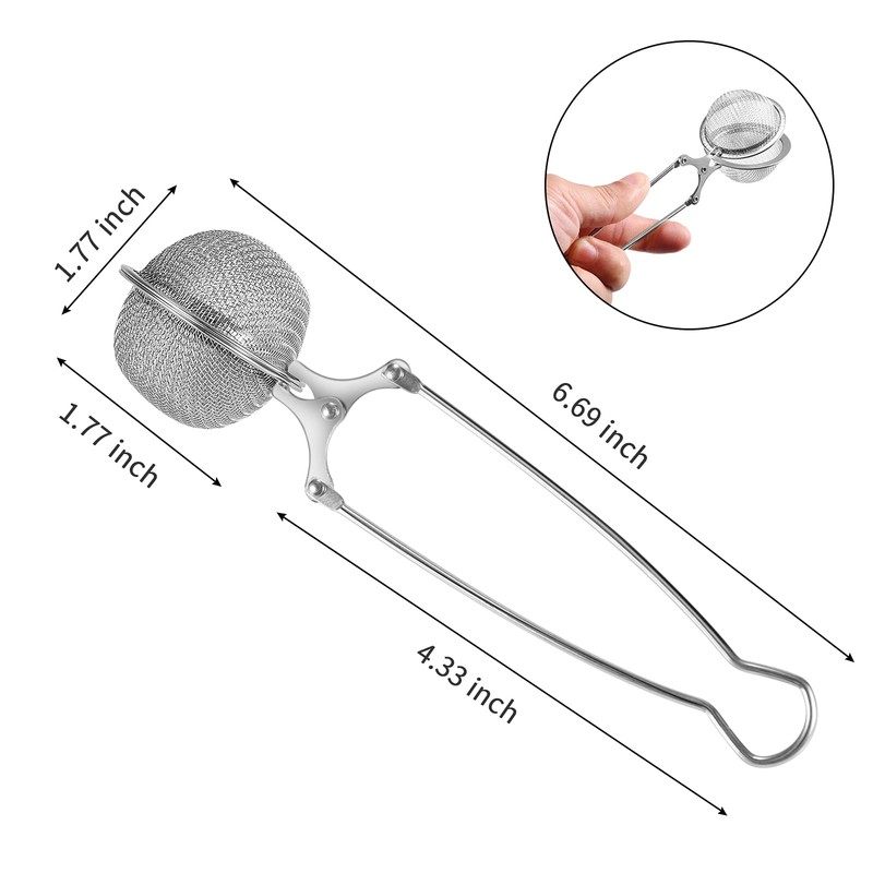 Snap Ball Tea Strainer, Exptolii 3 Pack Stainless Steel Tea