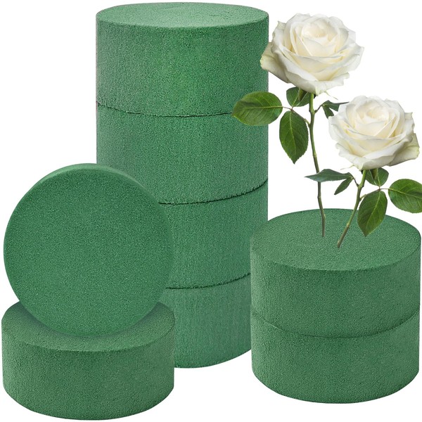 8 PCS Round Floral Foam,Green Wet Dry Flower Foam,Florist Plant