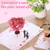 PWMENLK 3D Pop Up Anniversary Card with Love Tree Hearts,