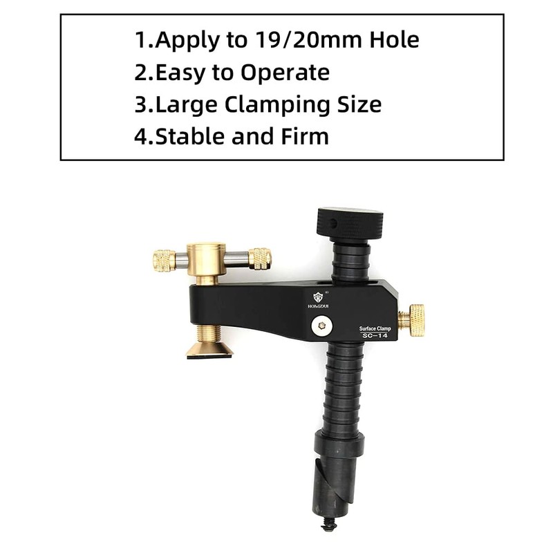 HONGDUI SC-14 Woodworking Desktop Surface Fixing Clamp Aluminum Alloy Table