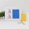 Baby Footprint Kit DIY 3 Compartment Newborn Handprint Footprint Frame