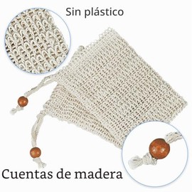 50 soap bags mesh exfoliating, 100% natural sisal soap pouch, soap savers for shower use like massaging and scrubbing(5.3 × 3.7inches)