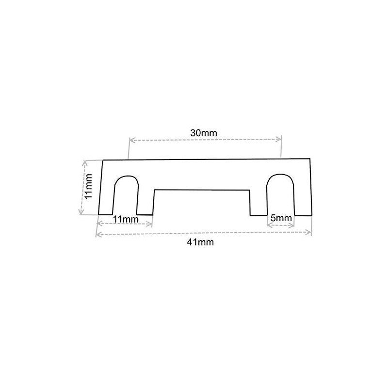 AERZETIX - C42203-10 x strip fuse - 30A - with
