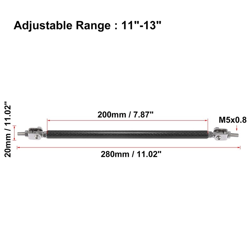 X AUTOHAUX 2pcs 11"-13" Car Adjustable Front Bumper Lip Splitter