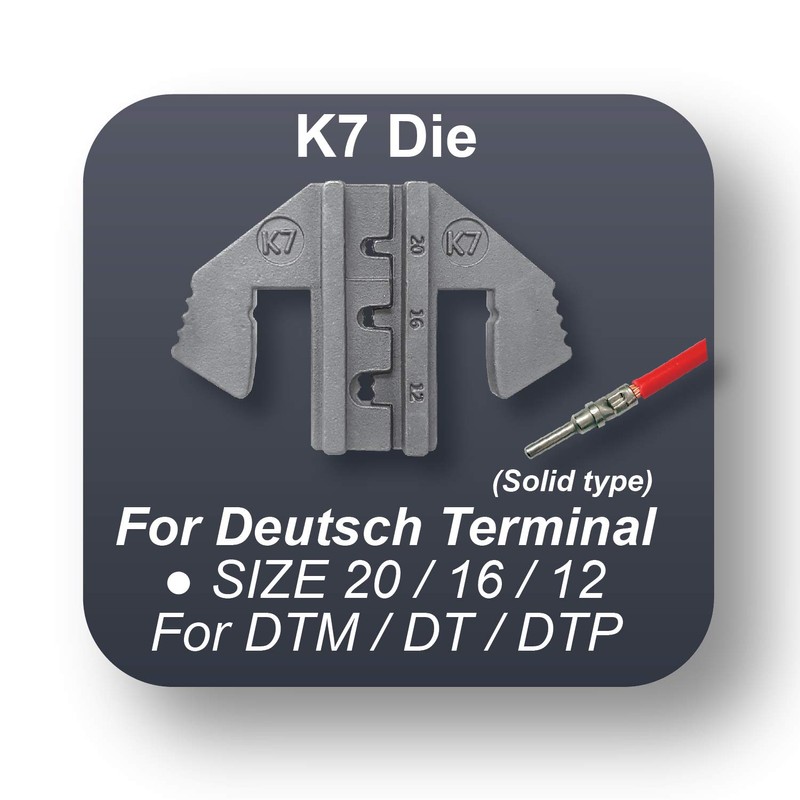 Crimping Tool Die - K7 Die for Deutsch Terminal Size