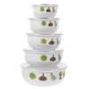 BESTOYARD 5pcs Enamel Preservation Bowl Containers Fresh Keeper Containers Bowls
