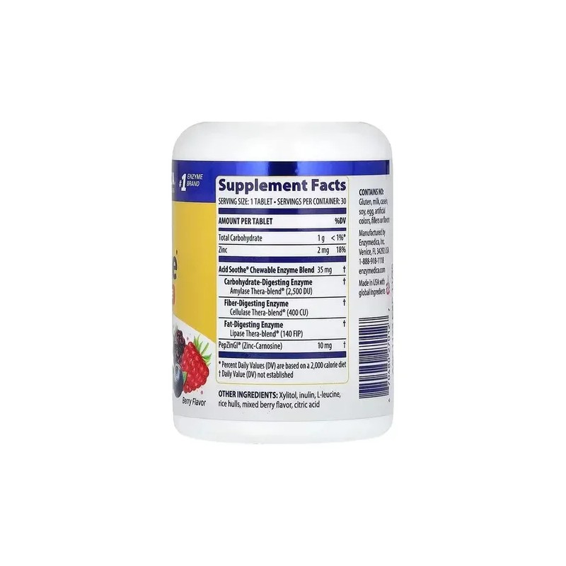Enzymedica Acid Soothie 30 Cápsulas Veganas Sabor Sin Sabor