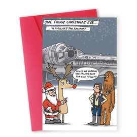 IDU Funny Sci-Fi Themed Christmas Cards for Men Women ，Humorous Christmas Gifts for Him Her，Hilarious Holiday Greeting Card for Family Friend Sci-Fi Lovers ，Unique Christmas Greeting Cards Gifts