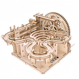 AIJUYE 3D Puzzle, Wooden Puzzle, 3D Toy, For Children, 3D Puzzle, Assembly Kit, Manual Gear, Mechanical Puzzle, Pachinko Ball, Orbital, Jigsaw Puzzle, No Connecting Agent Required, Educational Toy,