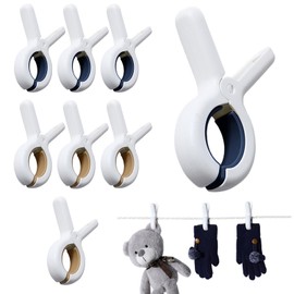 8 x Large Towel Clips, Beach Towel Clips, Windproof Towel Clips, Bath Towel Clips, Clothes Pegs, Strong Hold, Non-Slip, for Daily Laundry, Bed Linen, Thick Clothing, Beach Towel and Bath Towel