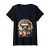 Womens Pineapple Hedgehog Portrait Animal Art Pineapple Lover Motif V-Neck