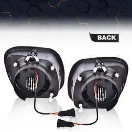 PIT66 LED Fog Lights Lamp Compatible with Freightliner Cascadia 2008-2017 Clear lens Black Housing