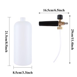 ASelected Adjustable Foam Gun Snow Foam Lance 1/4" Quick Connect Pressure Washer,High Pressure Car Foam Wash(1L)