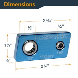 POWERTEC Router Bit Vise Magnetic, Router Bit Holder, 1/4" & 1/2" Shank with One-Way Bearing, Router Bit Vice Storage, Multi Functional, Cleaning & Sharpening, Portable Durable Lightweight - 71974